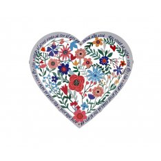 Dorit Judaica Metal Heart Wall Hanging - Song of Song Phrases
