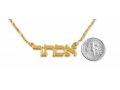 18k Gold Plated Personalized Classic Hebrew Name Necklace Block Letters