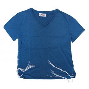 Adult Denim Blue T-Shirt with Tzitzit