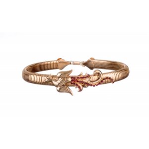 Amaro Handcrafted Bracelet - Red Gold Plated Band from Sacral Chakra Collection