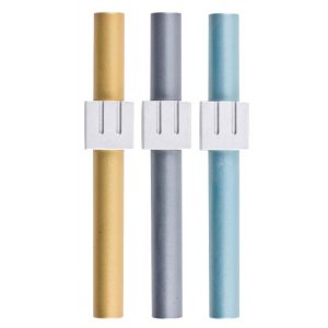 Agayof Cylinder Mezuzah Case with Square Shin, Light Colors - 5" Height
