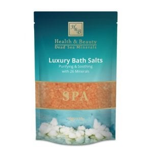 H&B Luxury Bath Salts with 40 Dead Sea Minerals, Orange – Jasmine Aroma