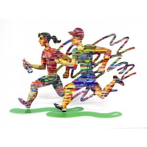 David Gerstein Free Standing Double Sided Sculpture Set of Runners - Joggers