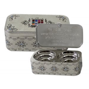 Compact Travel Candlesticks in Box, Nickel – Choshen Breastplate Design