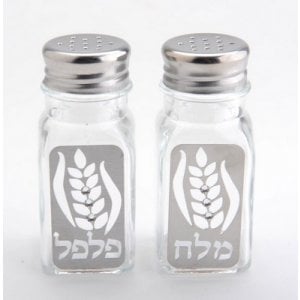 Dorit Judaica Salt and Pepper Shakers - Wheat with Clear Stones