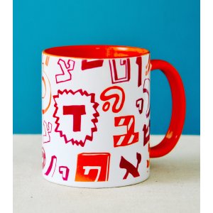 Barbara Shaw Coffee Mug - Colorful Aleph Beit Hebrew Alphabet