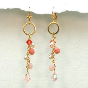 Pink Glamour Girl Earrings by Edita