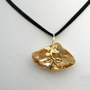 Gold Nugget Style Necklace by Edita