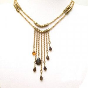 Gold Droplet Necklace by Edita