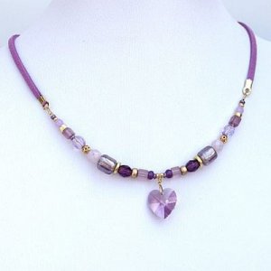 Violet Heart Necklace by Edita