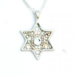 Silver Design Star of David Necklace by Ester Shahaf