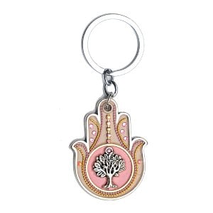Tree of Life Hamsa Key Ring by Ester Shahaf