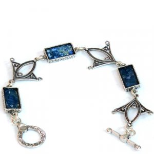 Schools of Fish Silver and Roman Glass Bracelet