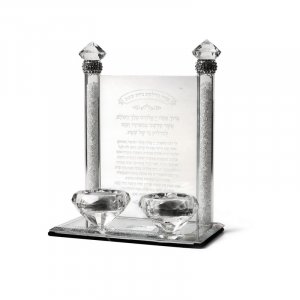 Decorative Crystal Candlesticks with Blessing