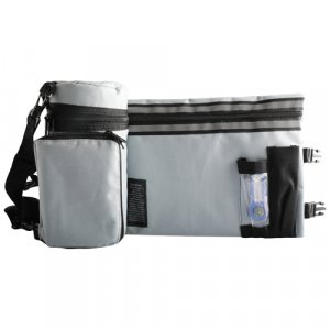 Set, Insulated Tefillin Holder and Weatherproof Tallit Bag - Light Gray