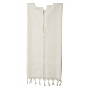 Talitnia Wool Tallit Katan - White Stripes