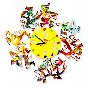 David Gerstein Wall Clock - Frame of Lively Disco Dancers