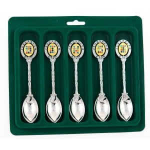 Set of 5 Spoons with Revolving Breastplate Design Handle
