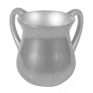 Yair Emanuel Small Aluminum Classic Netilat Yadayim Wash Cup - Silver