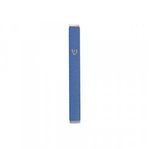 Yair Emanuel Matte Metal Mezuzah Case with Shin Letter - Turquoise