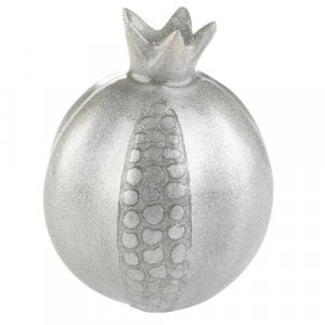 Decorative Aluminium Pomegranate for Rosh Hashanah - Silver