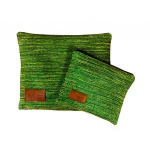 Ronit Gur Tallit and Tefillin Bag Set, Woven Fabric - Green-Turquoise