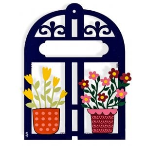 Dorit Judaica Colorful Door Decoration - Personalized Name Plaque