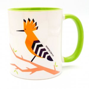 Barbara Shaw Coffee Mug, Colorful Hoopoe - Israel's National Bird