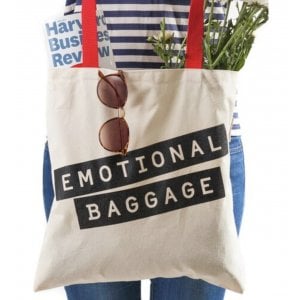 Barbara Shaw Canvas Tote Bag - Emotional Baggage