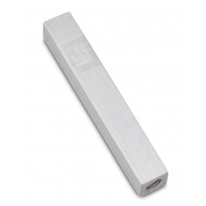 Adi Sidler Mini Mezuzah Case, Crown Shin Design - Silver