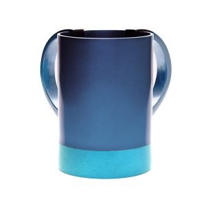 Yair Emanuel Small Netilat Yadayim Wash Cup, Two Tone  Blue and Turquoise