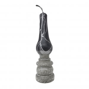 Galilee Style Handmade Lamp Havdalah Candle - Gray and Black
