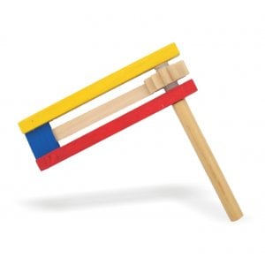 Large Colorful Wooden Purim Grogger for Children