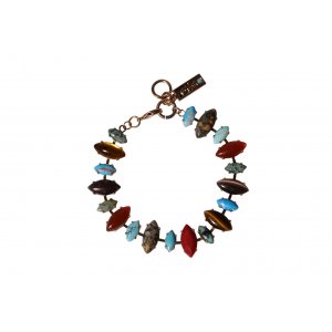 Amaro Handcrafted Bracelet - Assorted Size Marquise Semi Precious Stones