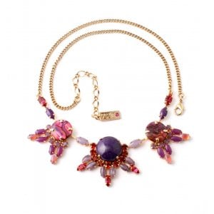 Amaro Handmade Necklace, Semi Precious Gems - From Radiant Orchid Collection