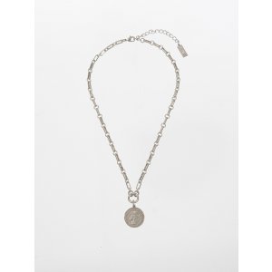 Amaro Handmade Silver Plated Antique Coin Necklace