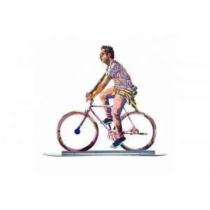 David Gerstein Free Standing Double Sided Sculpture - City Biker