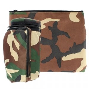 Set, Insulated Tefillin Holder and Weatherproof Tallit Bag - Brown Camouflage