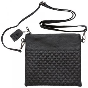 Faux Leather Tefillin Bag with Shoulder Strap – Black