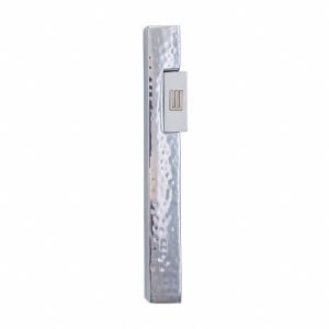 Yair Emanuel Mezuzah Case with Shin in Rectangle Pop Out - Hammered Silver