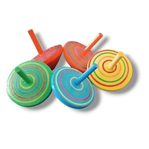 Assorted Colorful Wood Dreidel - Mix of Colors