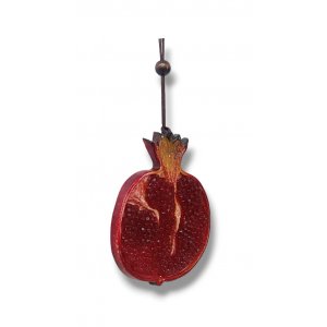 Ruby Red Pomegranate Wall Hanging - Polyresin