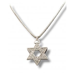 Stainless Steel Star of David Necklace