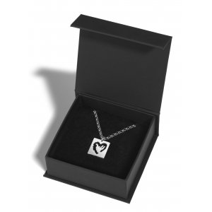 Adi Sidler Stainless Steel Necklace � Cutout Heart within a Heart Pendant