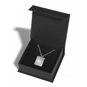 Adi Sidler Stainless Steel Necklace - Cutout Star of David Pendant