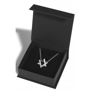 Adi Sidler Stainless Steel Necklace - Incomplete Star of David