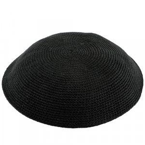 Classic Black DMC Knitted Kippah