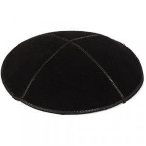 Black Suede Kippah