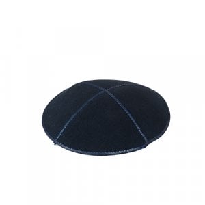 Navy Suede Kippah