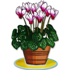 Dorit Judaica Large Free-Standing Sculpture - Colorful Bouquet of Cyclamen